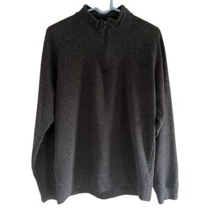 Old Navy Slate Heather Grey Quarter-Zip Sweater Men’s Size Large